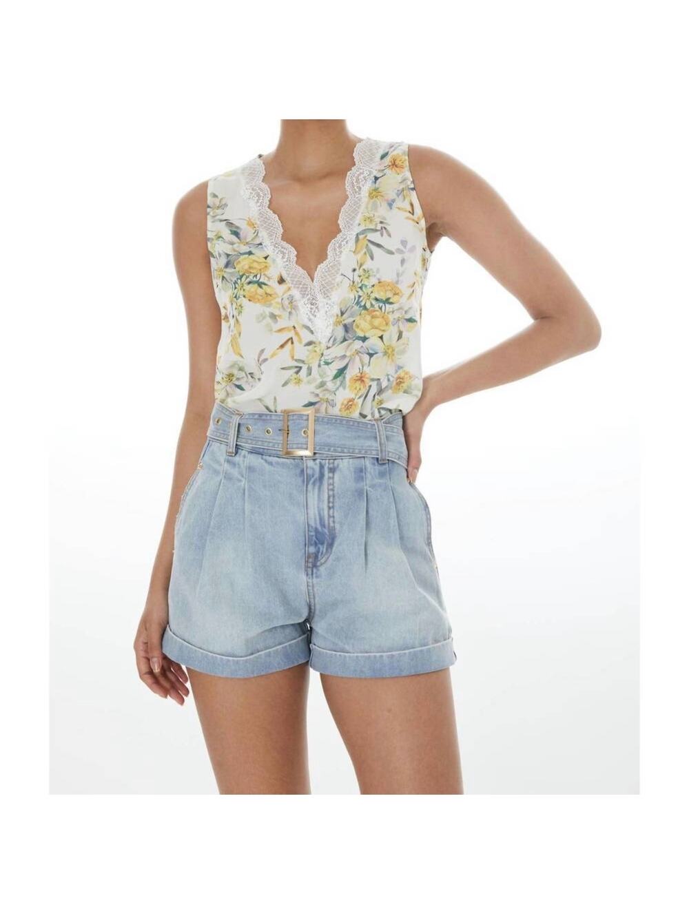 Generation Love Aida Silk Tank Marigold Bloom size Small